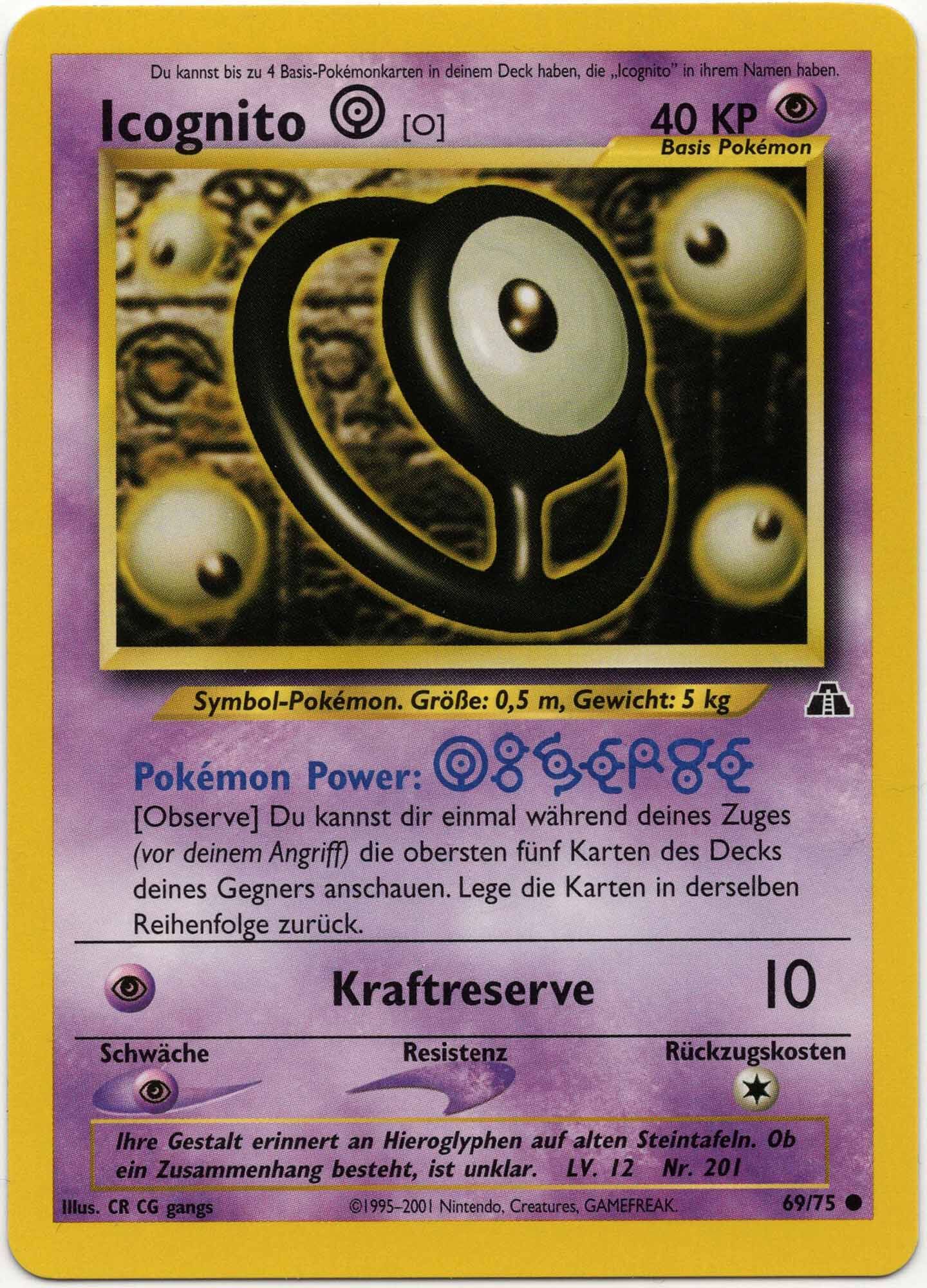 Icognito O - 69/75 - Pokémon TCG