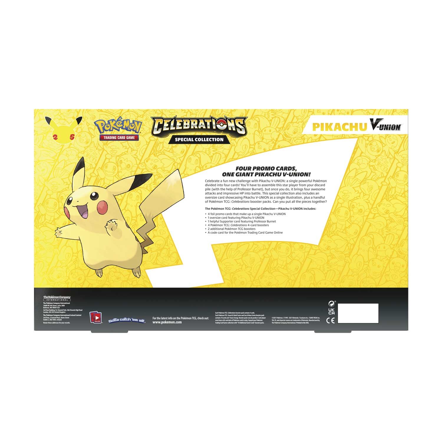 Pokémon 25th Anniversary Celebrations Pikachu V UNION Box - EN