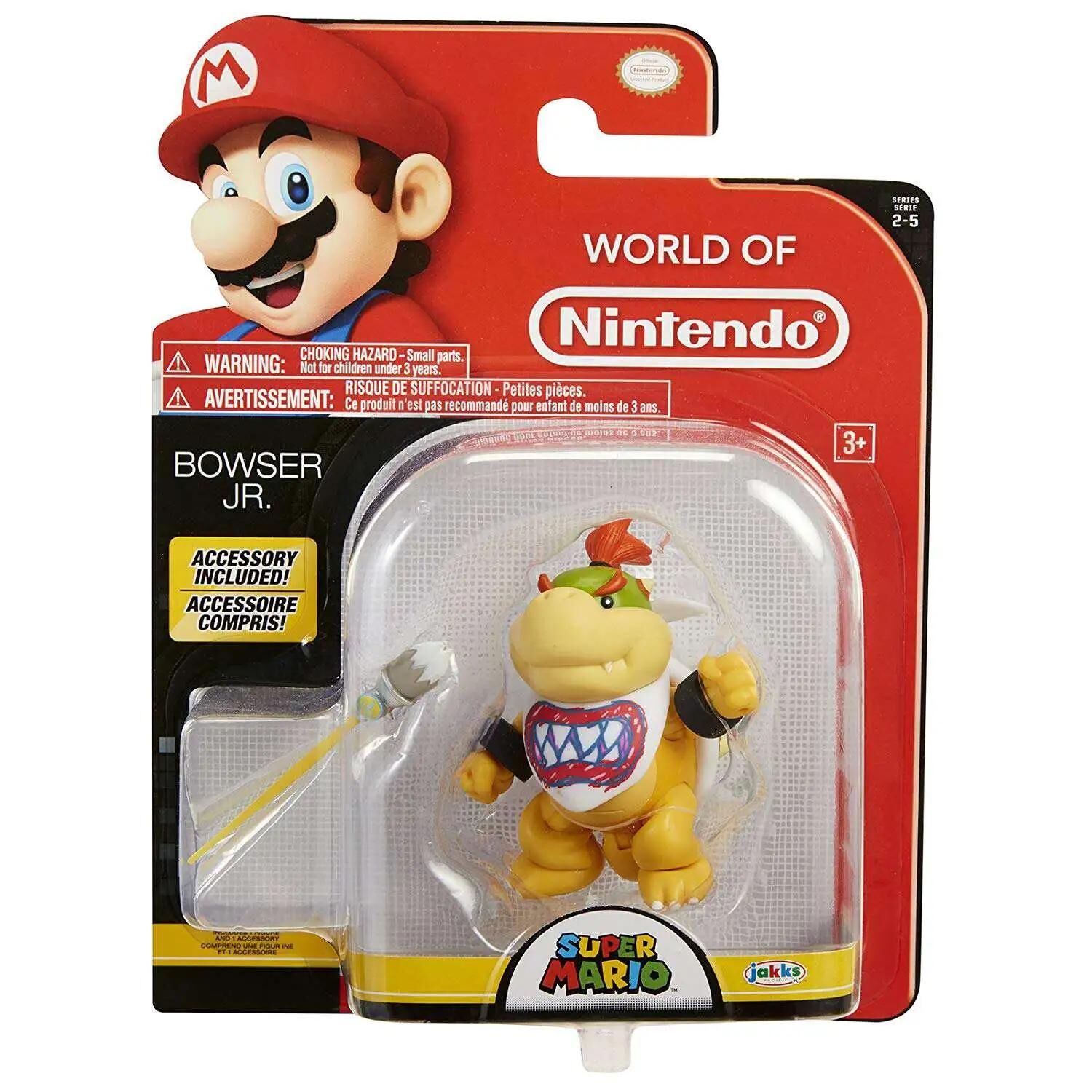 World of Nintendo Bowser Jr. with Paint Brush Action Figure