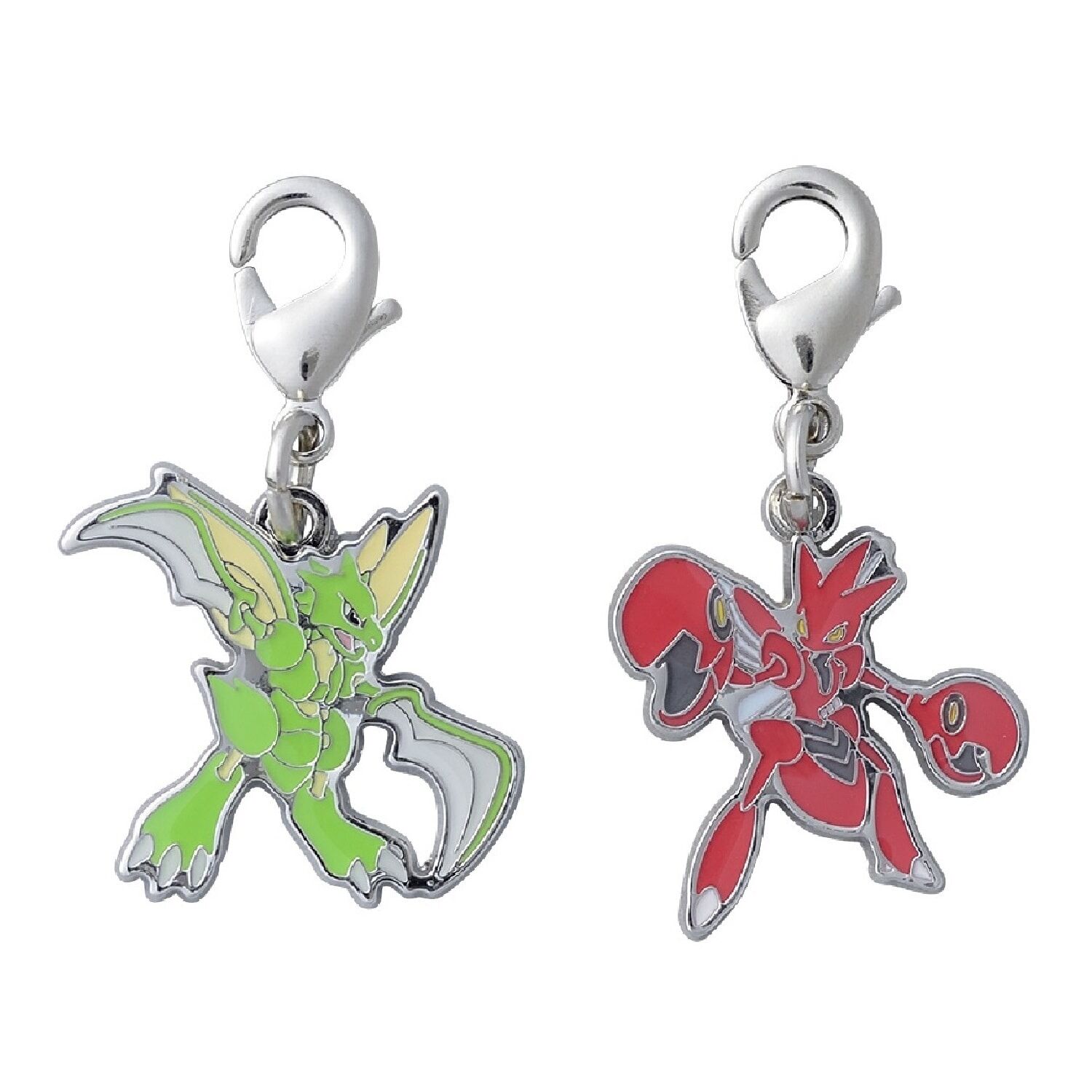 Pokemon Center - Scyther, Scizor Schlüsselanhänger - 2 Stück Pokemon Center - Scyther, Scizor Schlüsselanhänger - 2 Stück