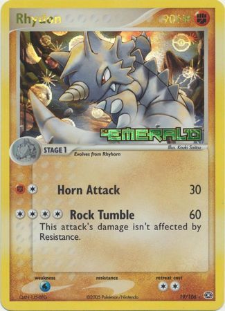 Rhydon - 19/106 - Reverse Holo - EN