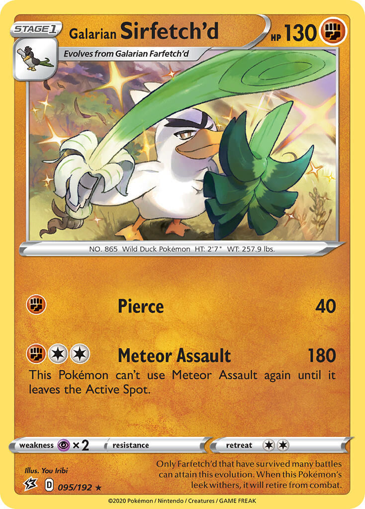 galarian-sirfetch-d-095-192-pokemon-tcg-near-mint-en Galarian Sirfetch’d - 095/192 - Pokémon TCG - Near Mint - EN