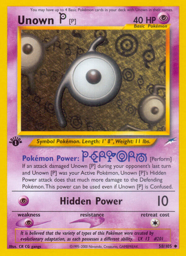 Unown P - 58/113 - 1st Edition - EN