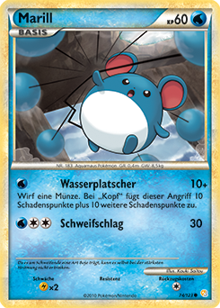 Marill - 74/123 - Reverse Holo - Pokémon TCG - Near Mint