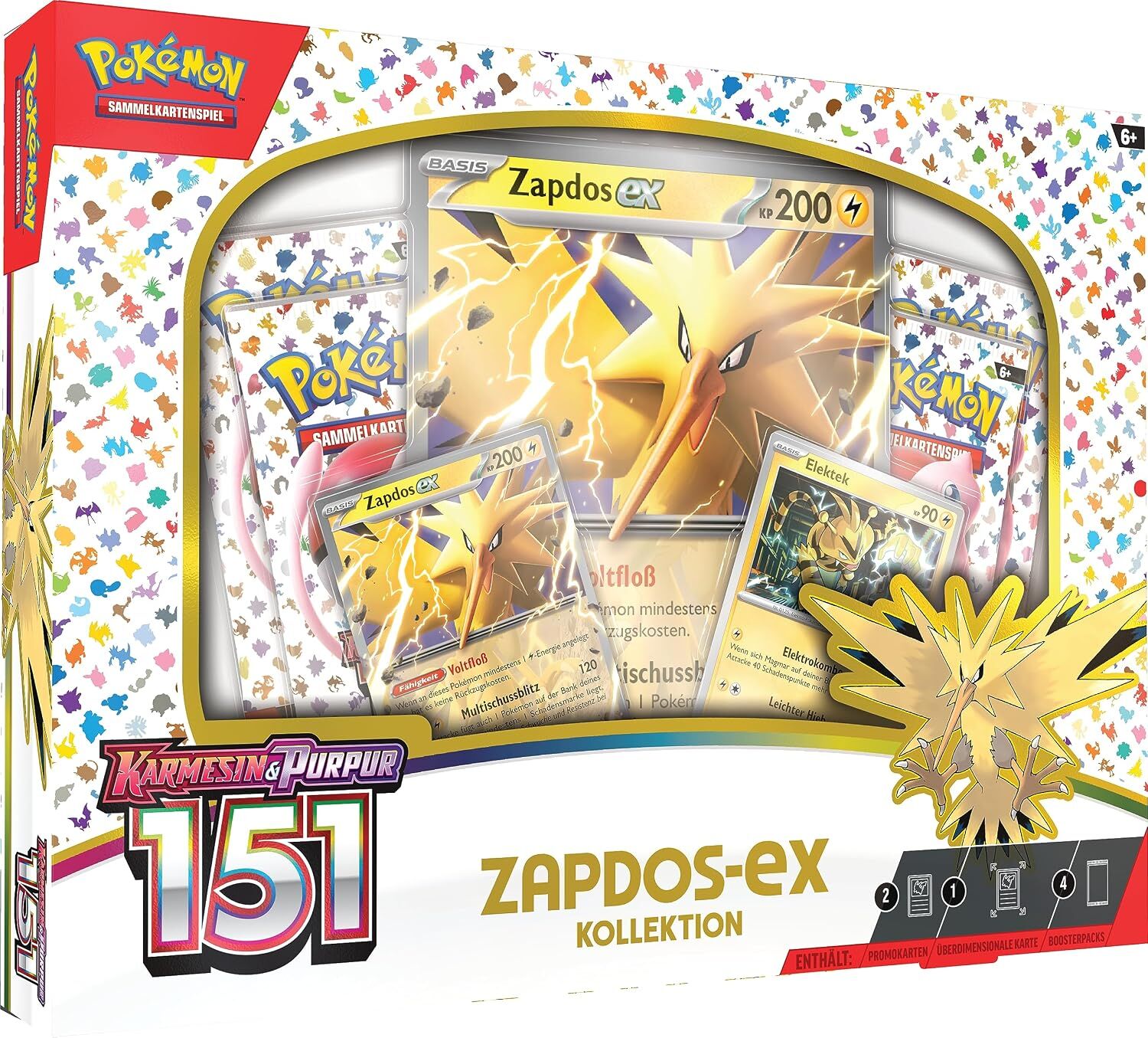 Pokémon TCG: Karmesin & Purpur - 151 Zapdos ex Kollektion - DE
