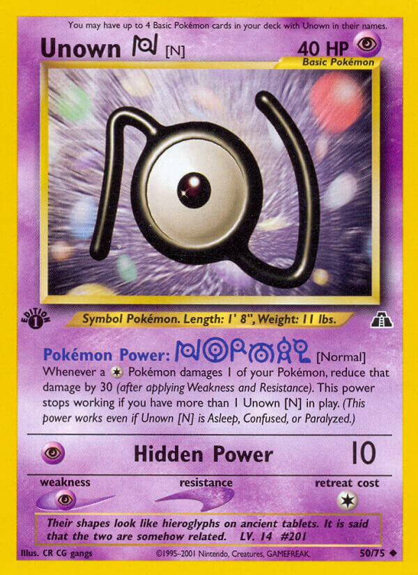 Unown N - 50/75 - Unlimited - EN