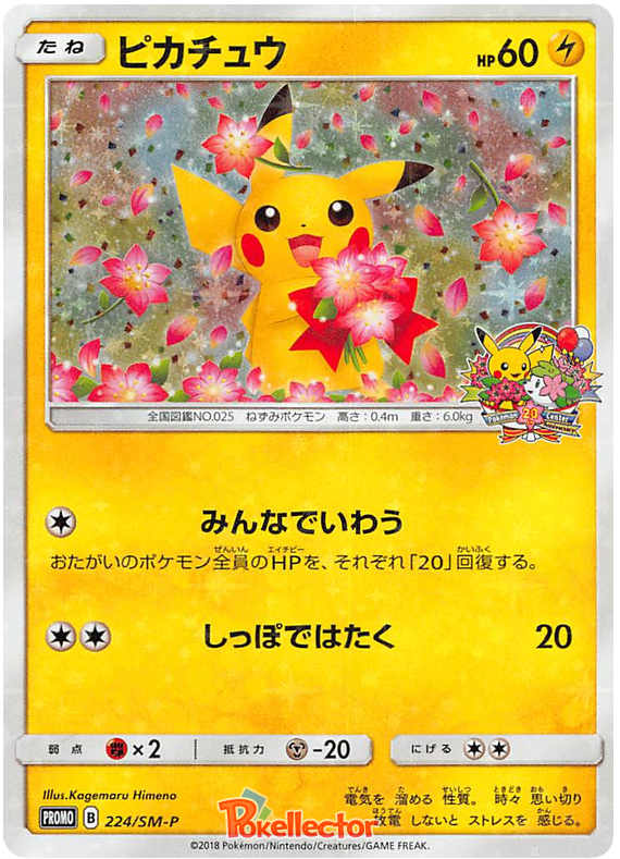 Pikachu - SM-P 224 - JP
