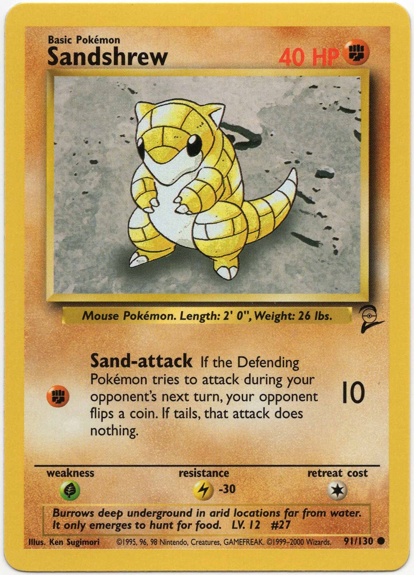 Sandshrew - 91/130 - Pokémon TCG