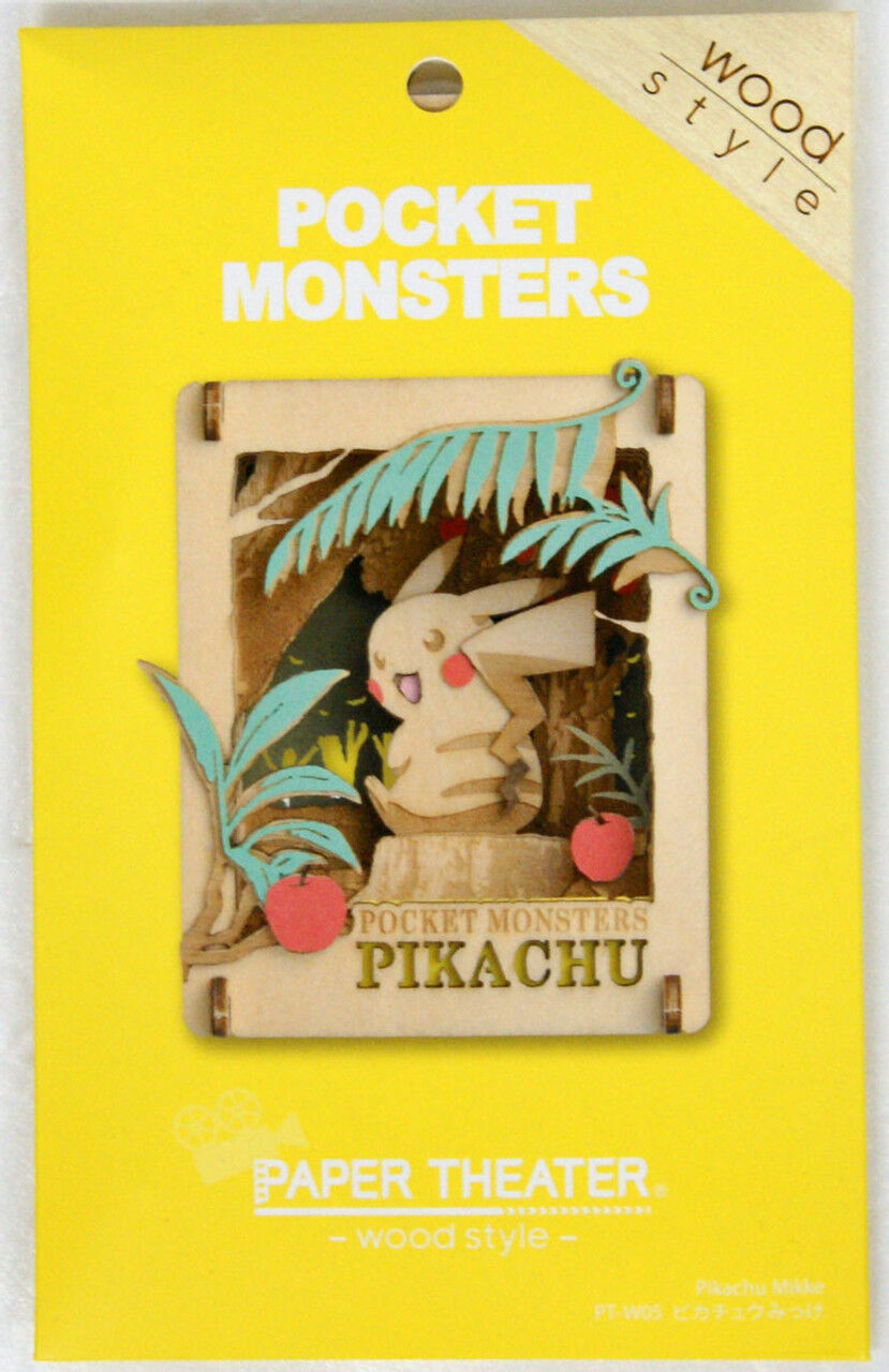 Ensky Paper Theater PT-W05 Wood Style Pokemon Pikachuu Ensky Paper Theater PT-W05 Wood Style Pokemon Pikachuu