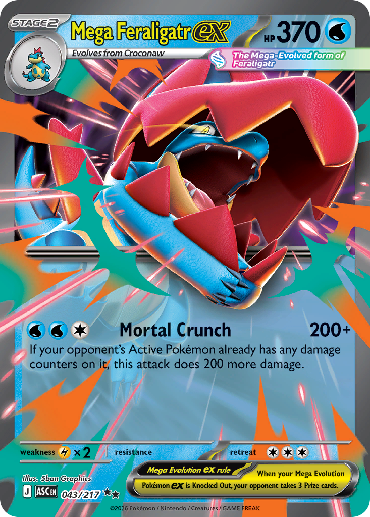 Mega Feraligatr ex - 043/217 - EN Mega Feraligatr ex - 043/217 - EN