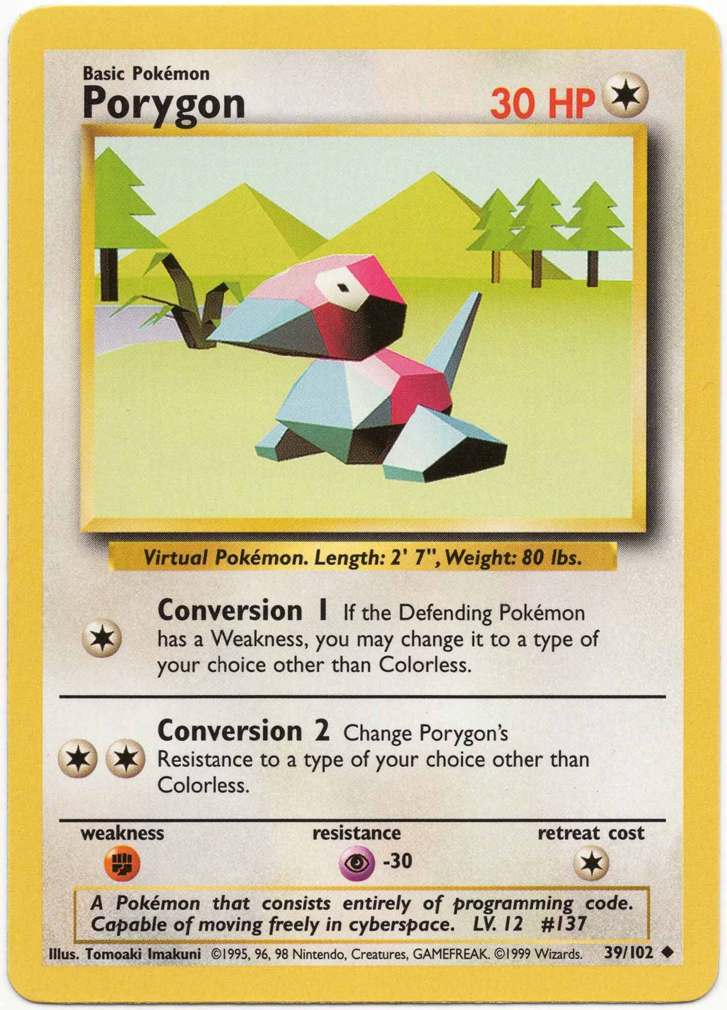 porygon-39-102-pokemon-tcg-moderately-played Porygon - 39/102 - Pokémon TCG - Moderately Played