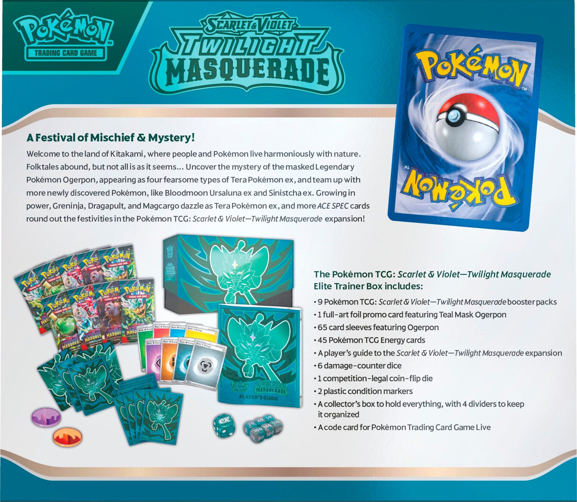 Pokémon TCG: Scarlet & Violet Twilight Masquerade Elite Trainer Box - EN