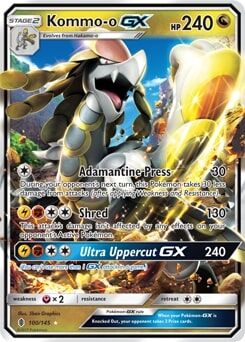 Kommo-o GX 100/145 - Pokémon TCG