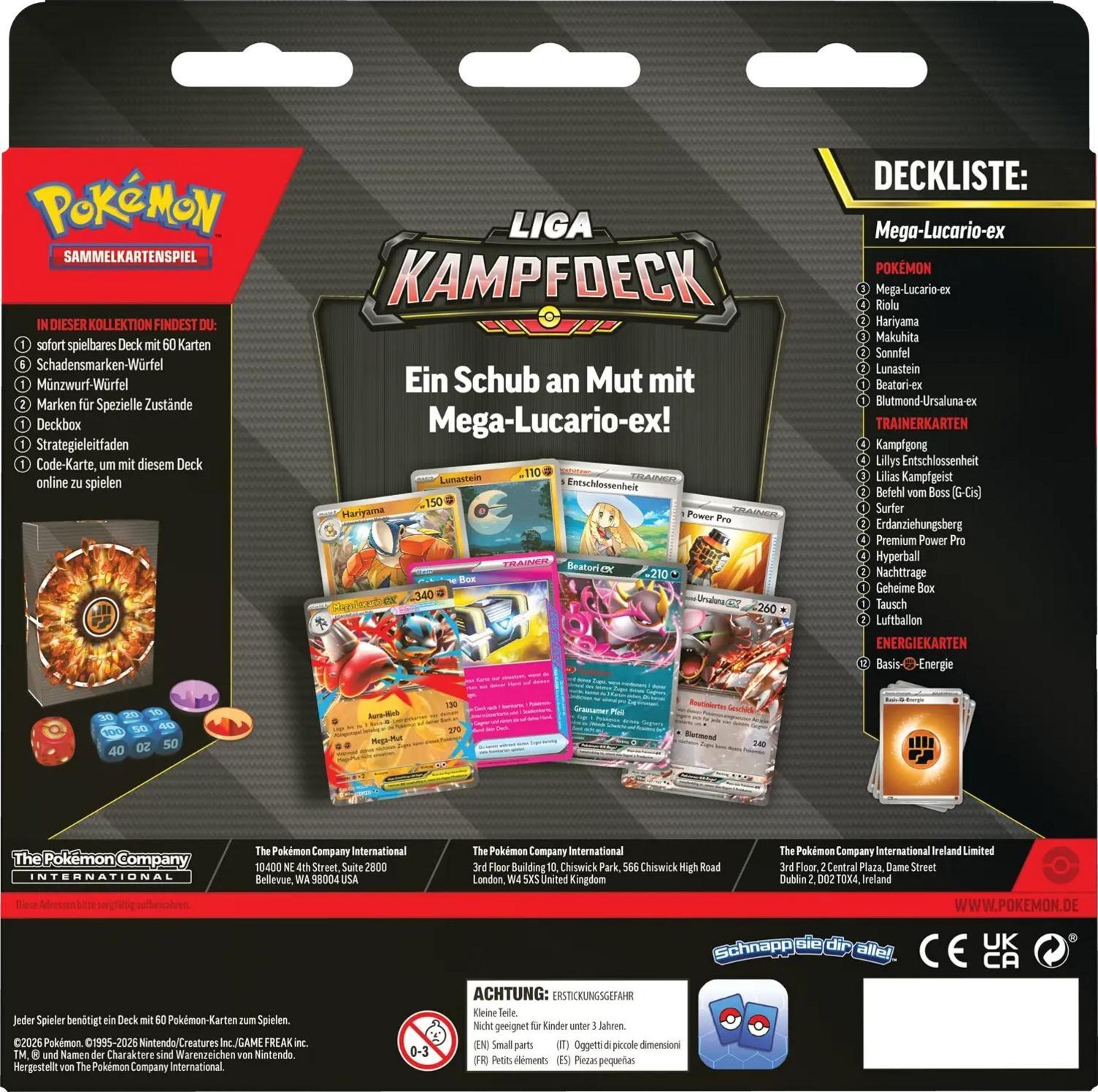 Pokémon TCG: Mega-Lucario ex Liga Kampfdeck - DE