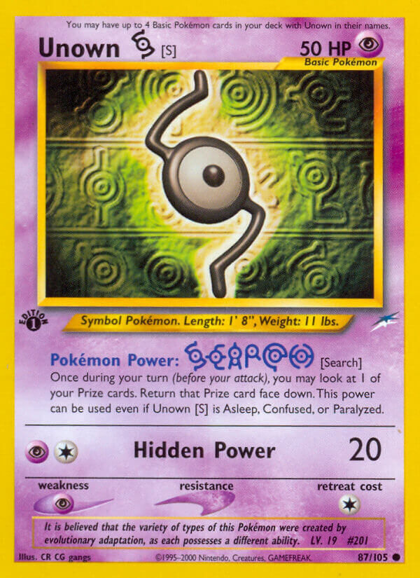 Unown S - 87/113 - 1st Edition - EN