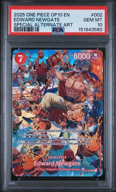 Edward Newgate Special Alternate Art #002 - 2025 op10 Royal Blood - PSA 10 GEM-MT - One Piece