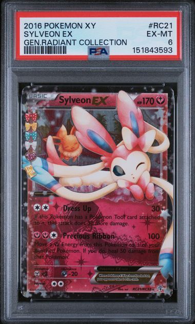 Sylveon ex #RC21 - XY Generations Radiant Collection - PSA 6 EX-MT - Pokemon