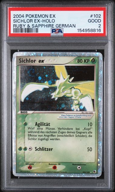 Sichlor ex #102 - Ex Ruby & Sapphire - Holo - PSA 2 GOOD - Pokemon