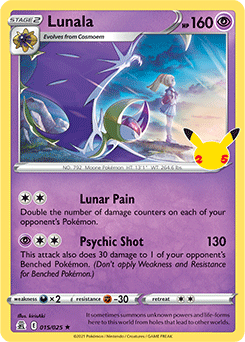 Lunala - 15/25 - Holo Rare - Pokémon TCG - Near Mint - EN