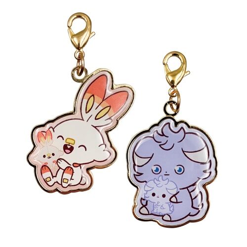 Metal Charm Set Scorbunny & Espurr Metal Charm Set Scorbunny & Espurr