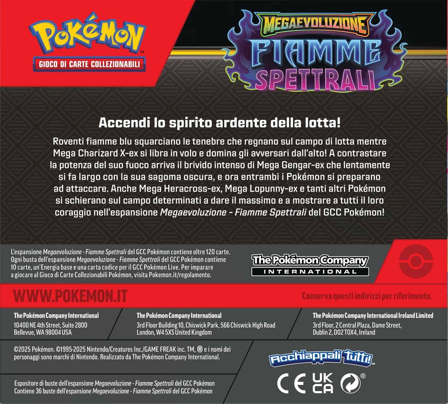 Pokémon GCC: Mega Evoluzione Flamme Spettrali Booster Display (36 Packs) - IT