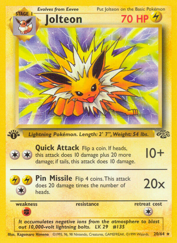 Jolteon - 20/64 - 1st Edition - EN Jolteon - 20/64 - 1st Edition - EN