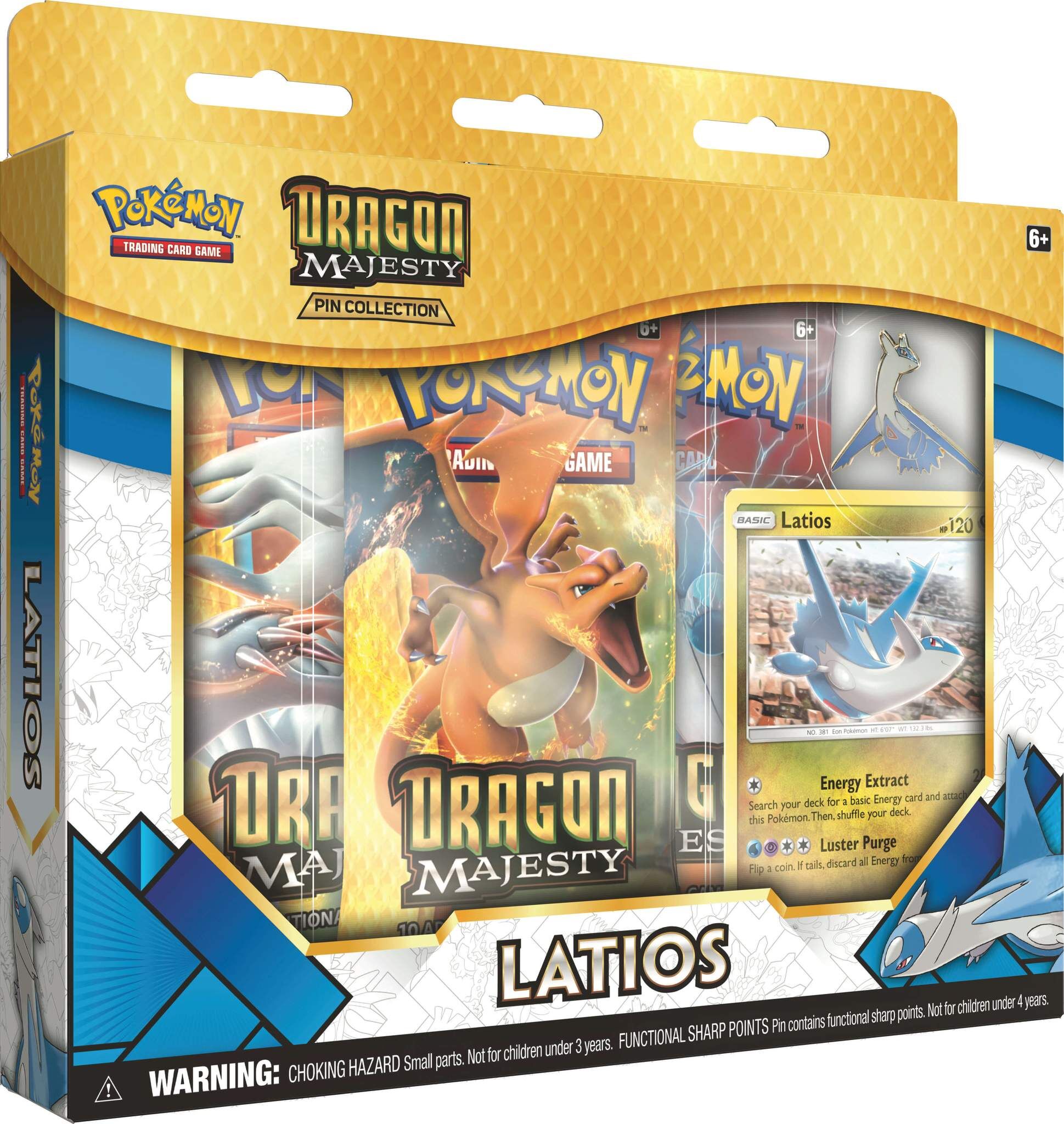 Pokémon Dragon Majesty Latios Pin Collection Box