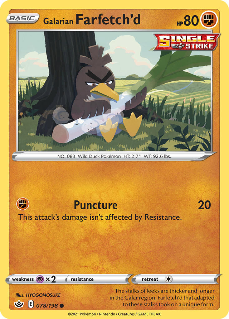 Galarian Farfetch’d - 078/198 - EN Galarian Farfetch’d - 078/198 - EN