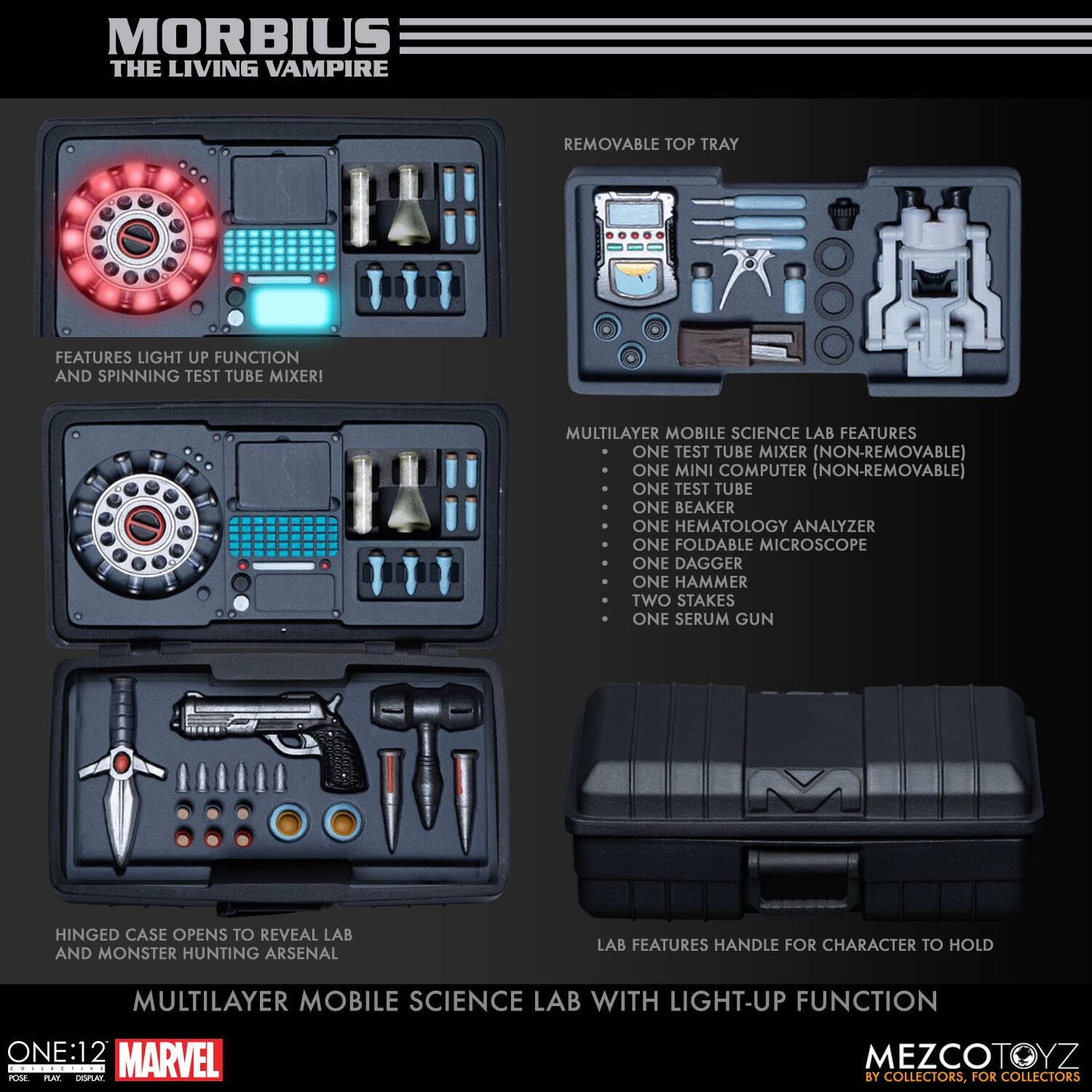 Marvel Universe Actionfigur mit Leuchtfunktion 1/12 Morbius 17 cm