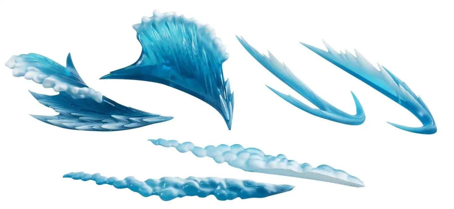 Tamashii Effect Wave Blue Action Figure Accessory Tamashii Effect Wave Blue Action Figure Accessory