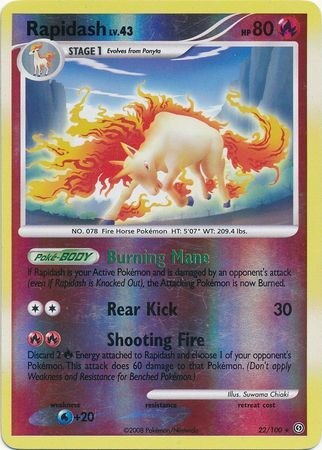 Rapidash - 22/100 - Reverse Holo - EN