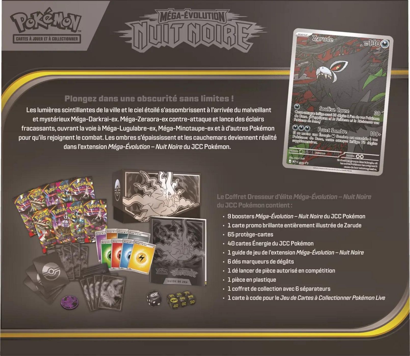 Pokémon JCC: Méga Évolution (ME05) - Nuit Noire Coffret Dresseur d'Élite - FR