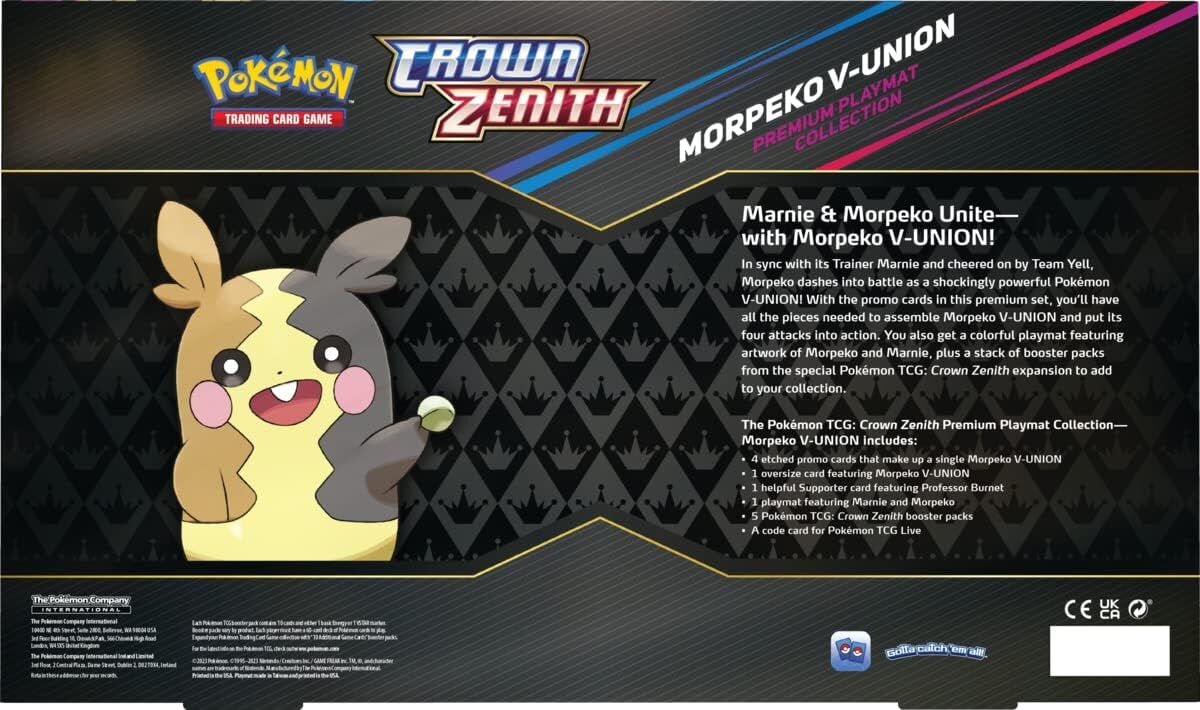 Pokémon Crown Zenith Morpeko V-UNION Premium Playmat Collection Box - EN