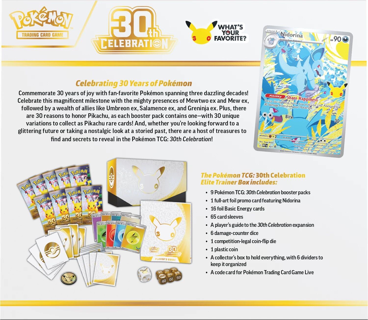 Pokémon TCG: 30th Celebration Elite Trainer Box - EN
