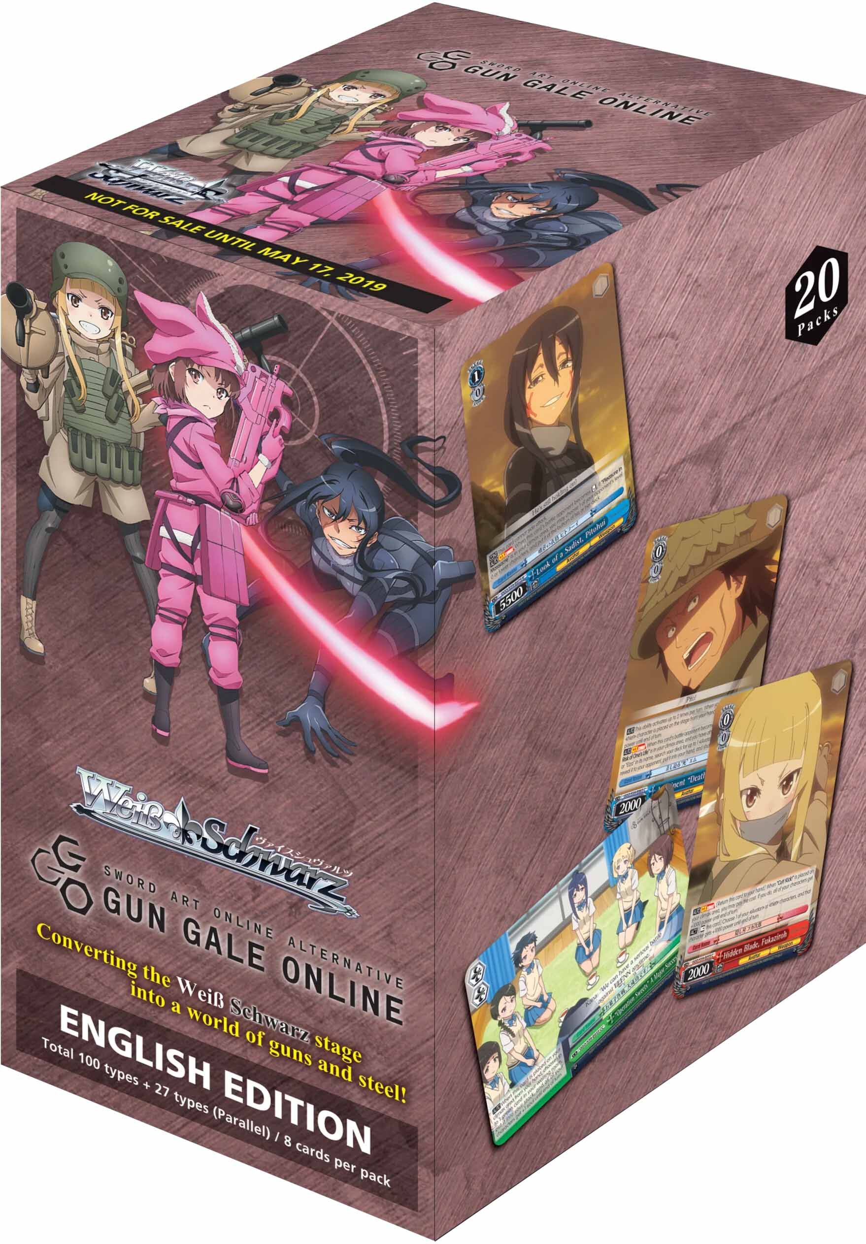 Sword Art Online Alternative Gun Gale Online Reprint Booster Display (20 Packs) - Weiss Schwarz TCG - EN