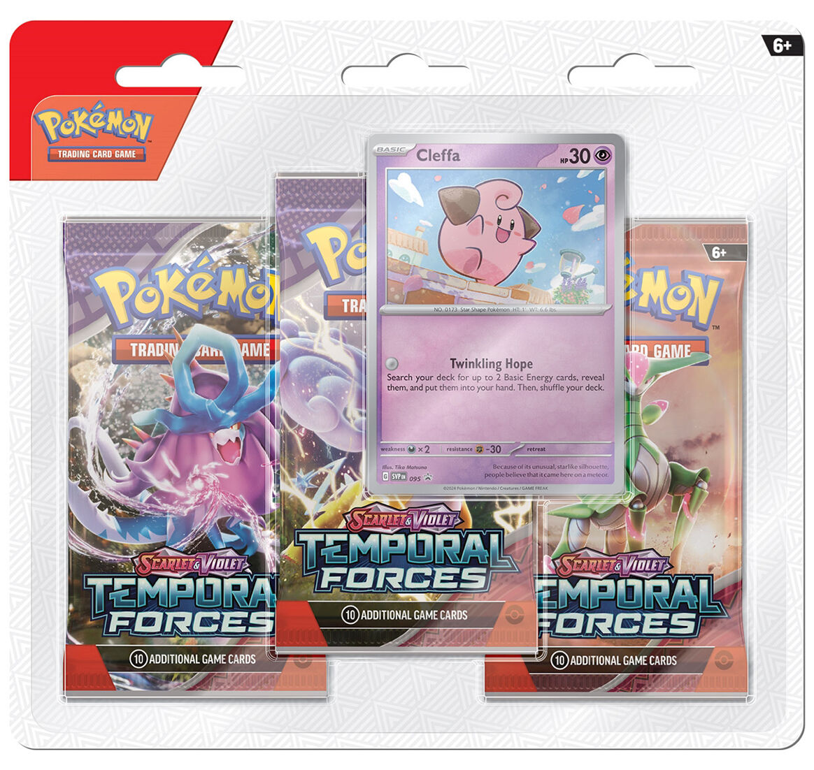 Pokémon TCG: Scarlet & Violet Temporal Forces Cleffa 3-Pack Blisters - EN