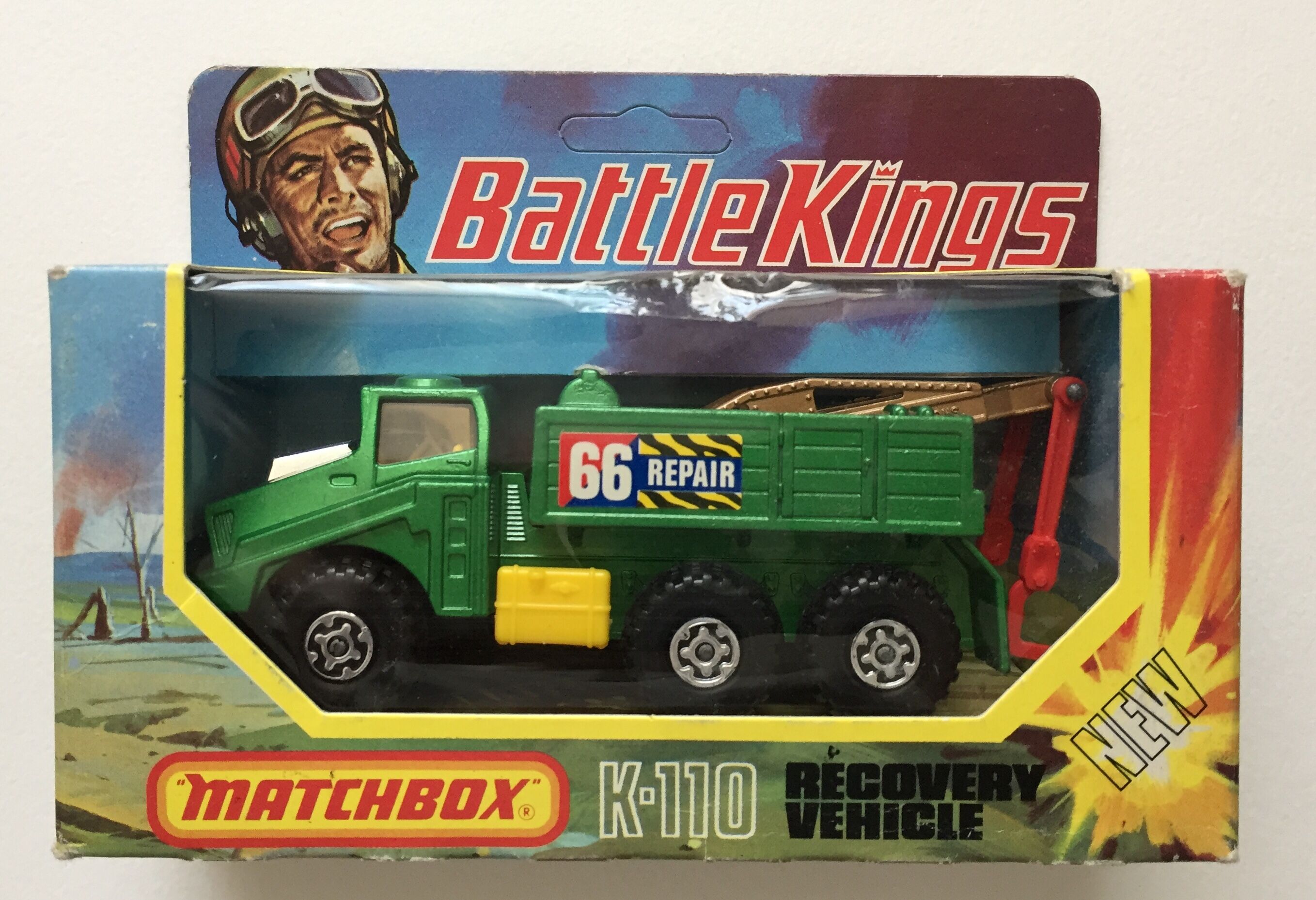 matchbox_battle_kings_k110_box Matchbox Battle Kings Recovery Vehicle K110 1975