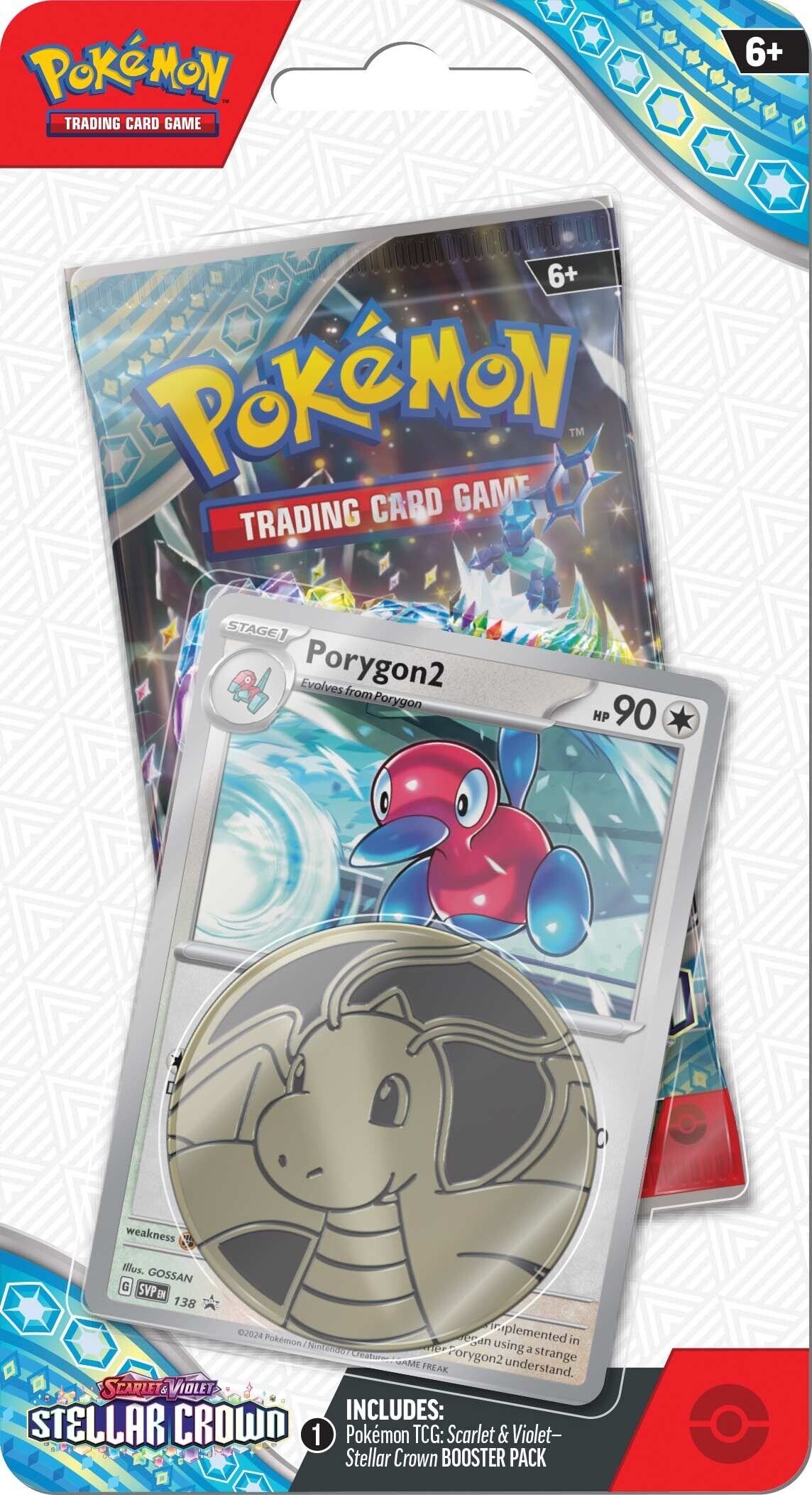 Pokémon TCG: Scarlet & Violet Stellar Crown (SV07) Porygon2 Checklane Blister - EN Pokémon TCG: Scarlet & Violet Stellar Crown (SV07) Porygon2 Checklane Blister - EN