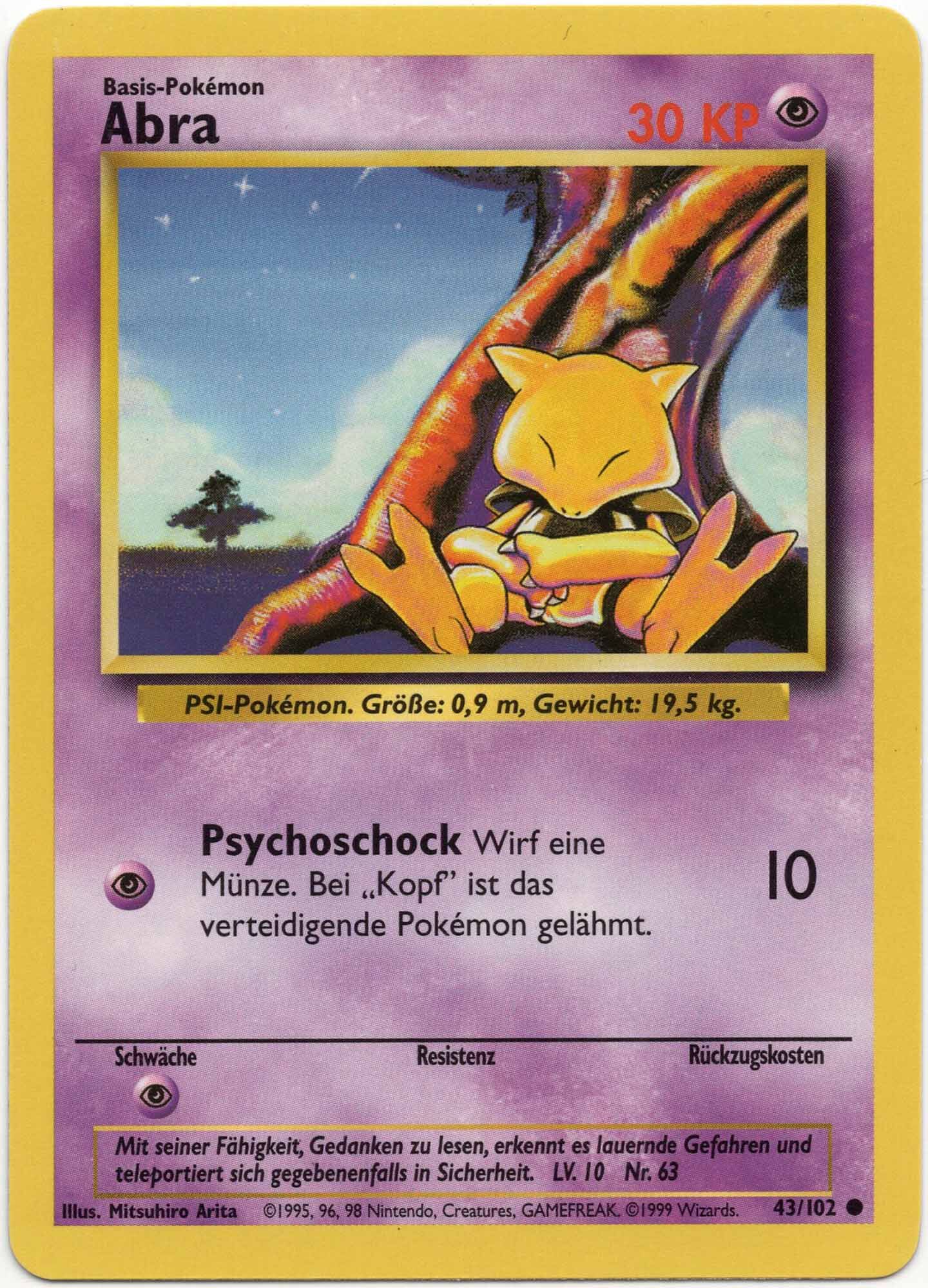 abra-43-102-pokemon-tcg-near-mint Abra - 43/102 - Pokémon TCG - Near Mint