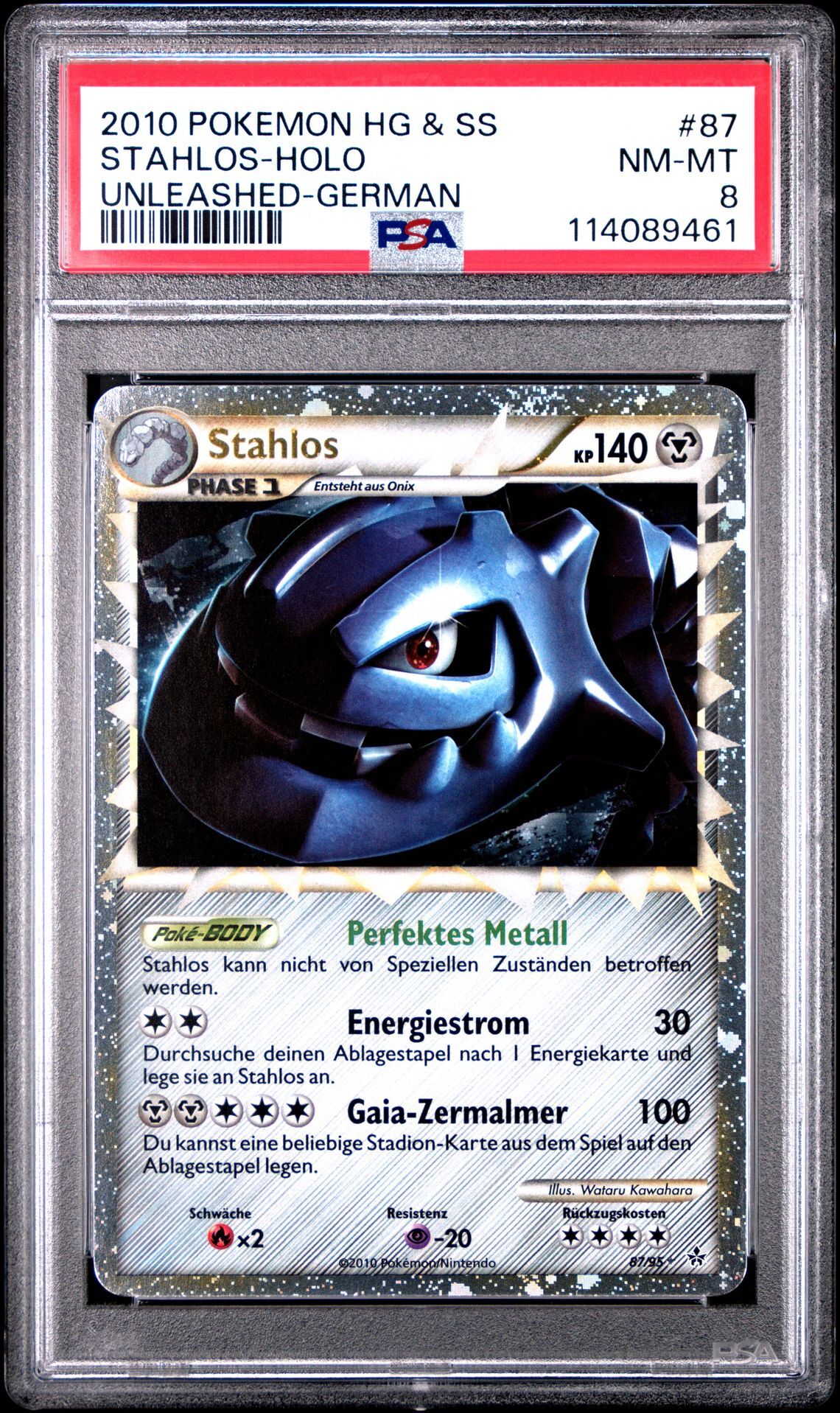 2010 POKEMON HEARTGOLD & SOULSILVER UNLEASHED 87 STAHLOS-HOLO GERMAN - PSA 8 NM-MT - Pokémon 2010 POKEMON HEARTGOLD & SOULSILVER UNLEASHED 87 STAHLOS-HOLO GERMAN - PSA 8 NM-MT - Pokémon