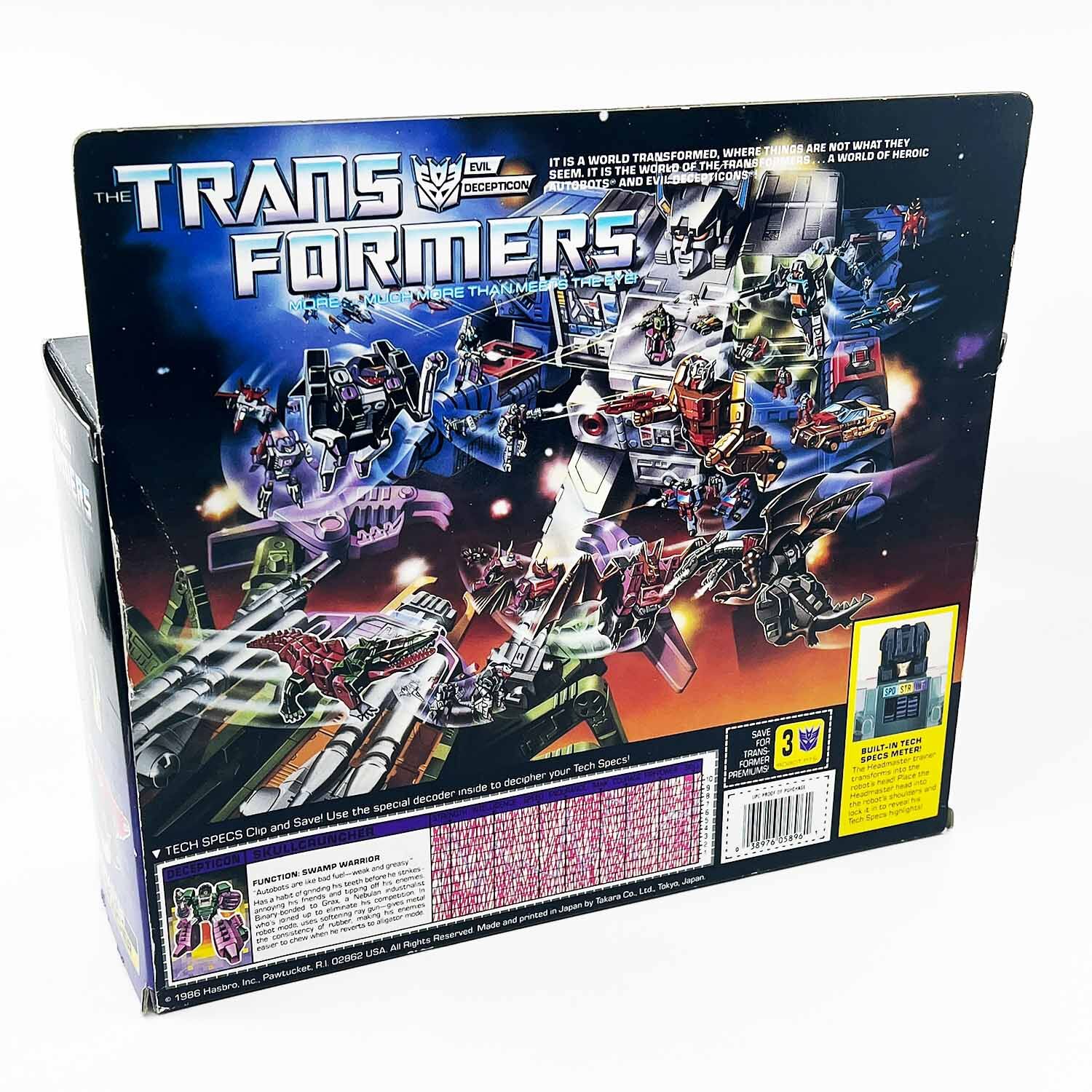 Headmaster Skullchruncher Decepticon Transformers 1986 with Box