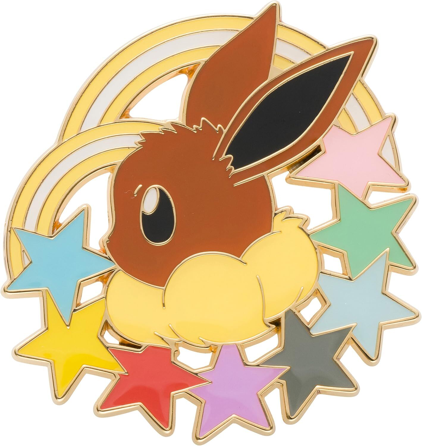 Pokemon Center 2017 - Eevee Colorful Pin Limited Badge - 1 Stück