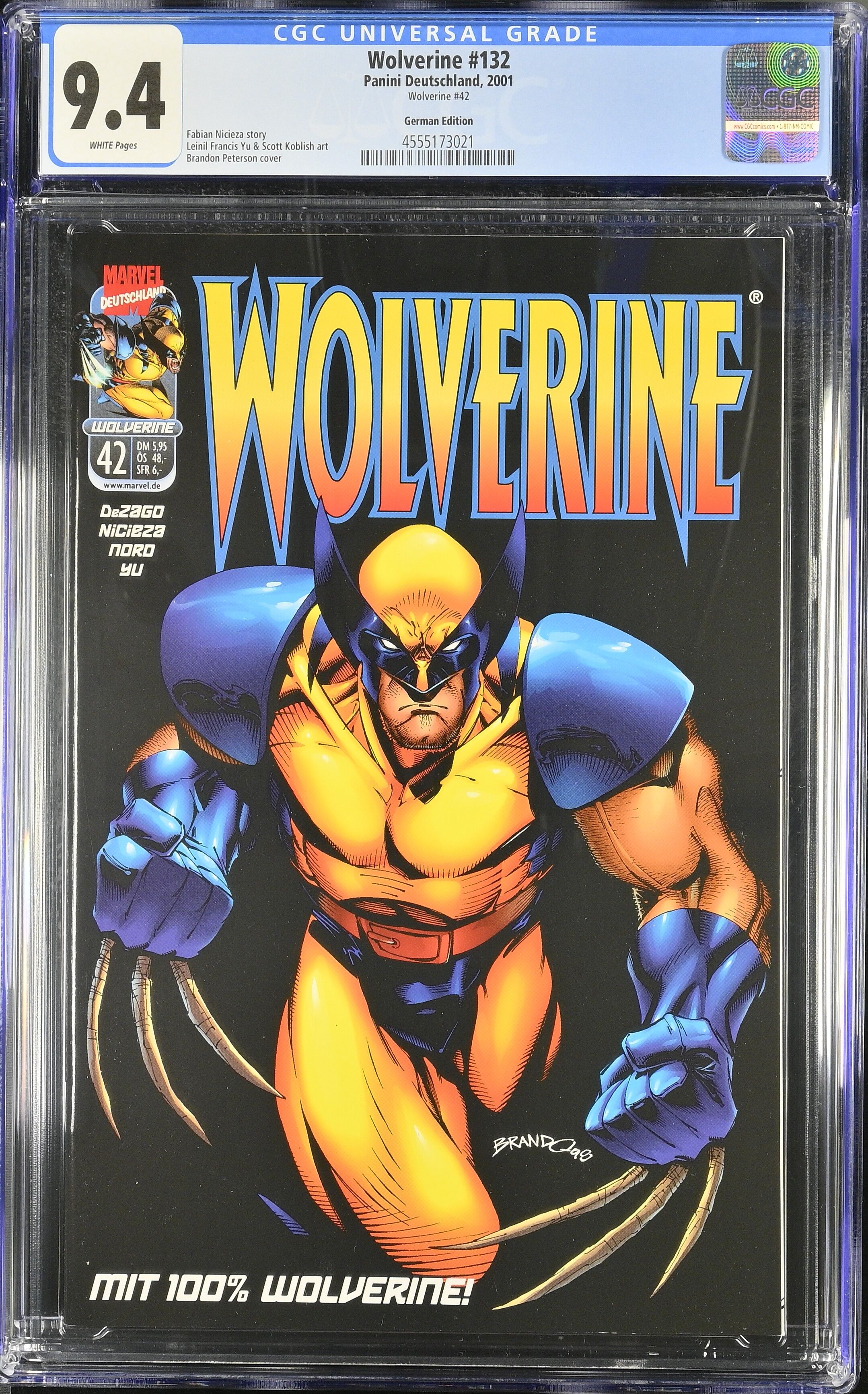 Wolverine #132 CGC 9.4 Top Pop! Wolverine #132 CGC 9.4 Top Pop!