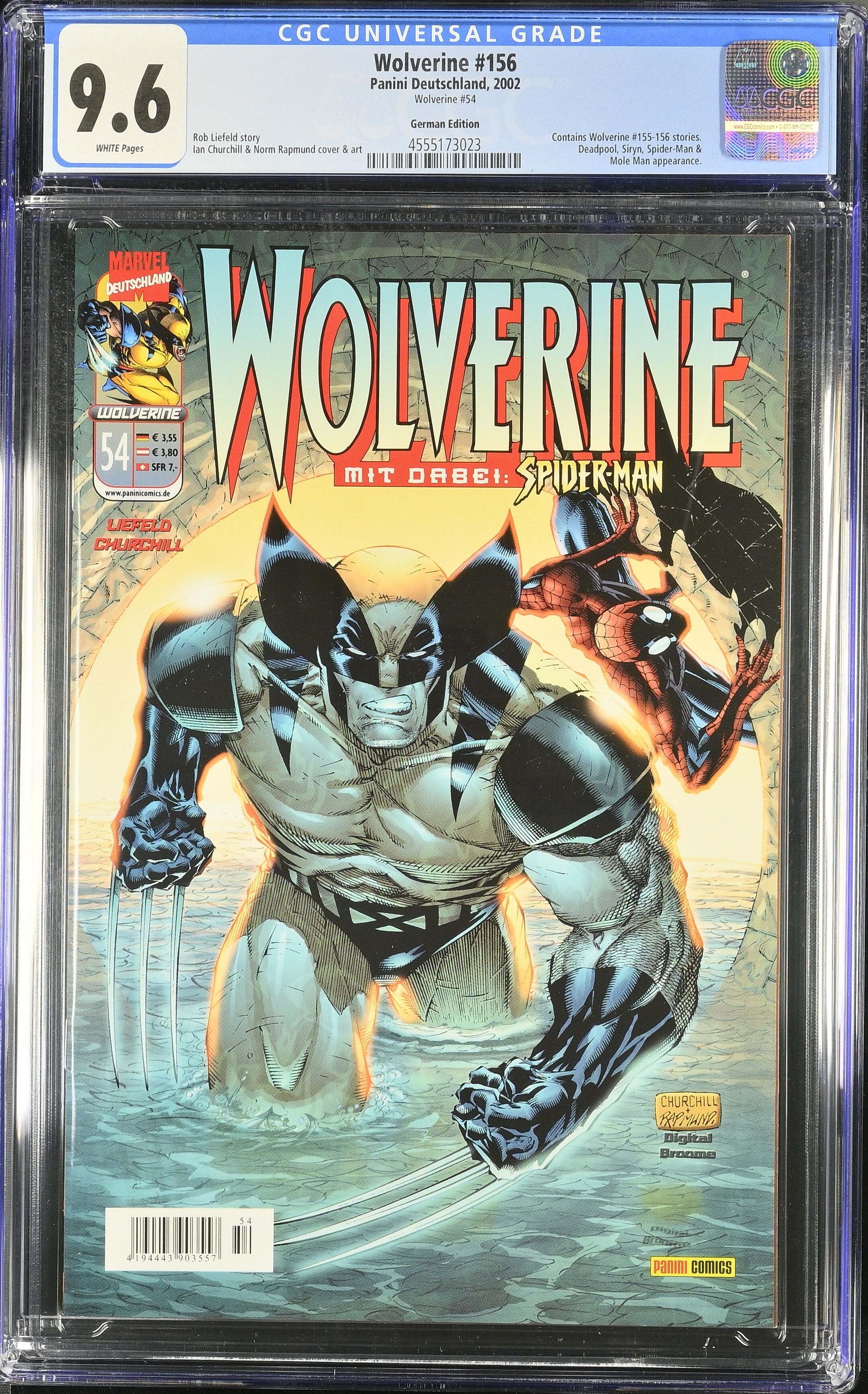 Wolverine #156 CGC 9.6 Top Pop! Wolverine #156 CGC 9.6 Top Pop!