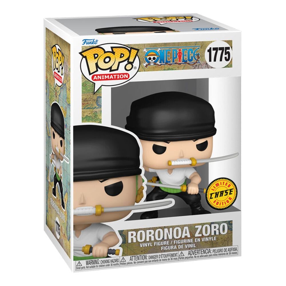 One Piece POP! Animation Vinyl Figur Roronoa Zoro (Refresh) 9 cm - Chase Variante