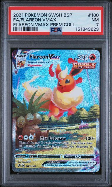 Fa/Flareon VMAX #180 - swsh Black Star Promo Prem.Coll. - PSA 7 NM - Pokemon Fa/Flareon VMAX #180 - swsh Black Star Promo Prem.Coll. - PSA 7 NM - Pokemon