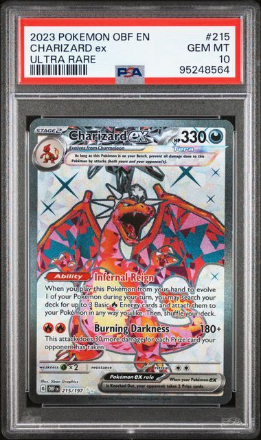 Charizard ex #215 - obf Obsidian Flames - PSA 10 GEM-MT - Pokemon Charizard ex #215 - obf Obsidian Flames - PSA 10 GEM-MT - Pokemon