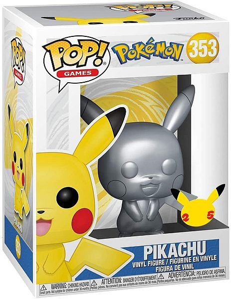 Pokémon Pikachu Silver Funko POP 353