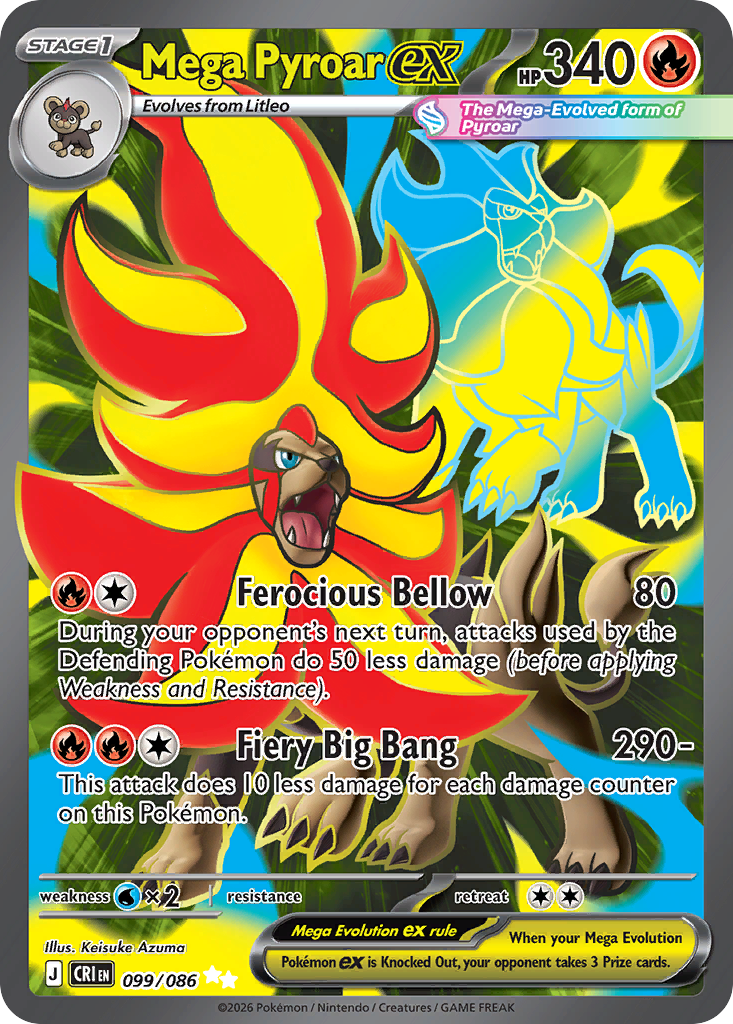 Mega Pyroar ex - 099/086 - EN Mega Pyroar ex - 099/086 - EN