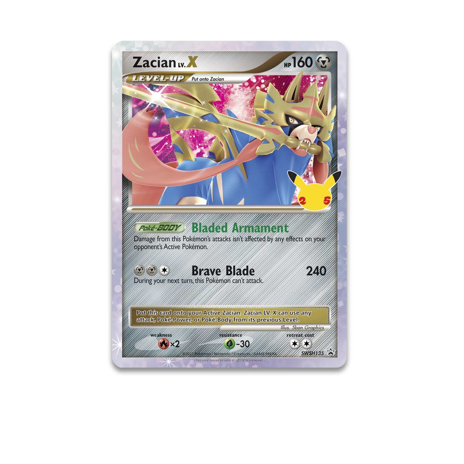 Pokémon 25th Anniversary Celebrations Zacian Deluxe Pin Collection - EN